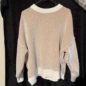 Aerie Sweater - Cream and Gold